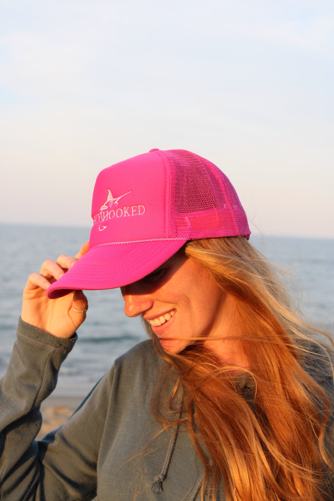 Pink Marlin Snapback Hat